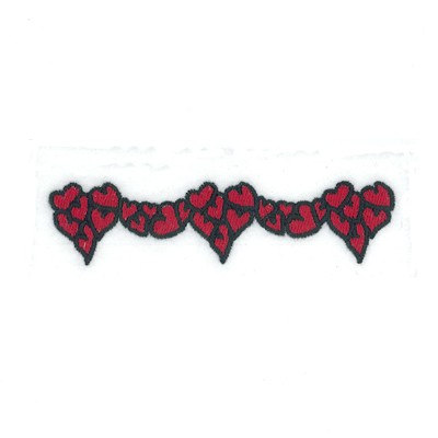 Hearts Font Swag Accent Machine Embroidery Design