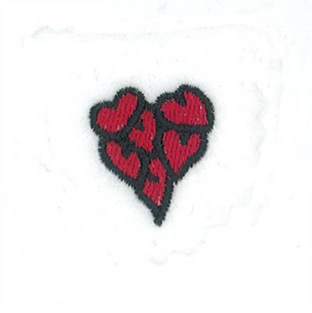 Picture of Hearts Font Hearts Accent Machine Embroidery Design