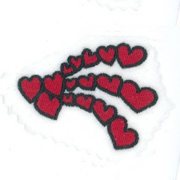 Picture of Hearts Font Shooting Heart Machine Embroidery Design