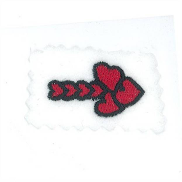 Picture of Hearts Font Arrowhead Machine Embroidery Design