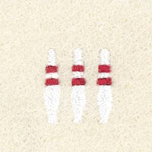 Picture of Mini Bowling Pins Machine Embroidery Design