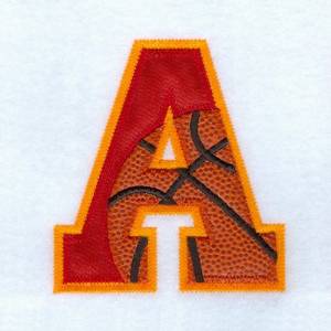 Picture of A Basketball Applique Machine Embroidery Design
