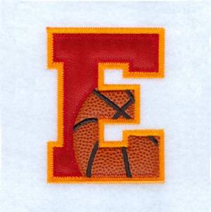 Picture of E Basketball Applique Machine Embroidery Design
