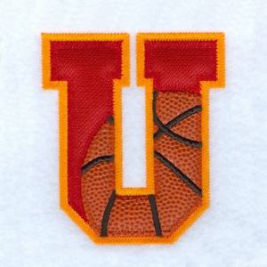 Picture of U Basketball Applique Machine Embroidery Design