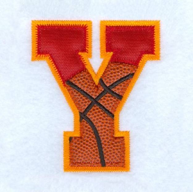 Picture of Y Basketball Applique Machine Embroidery Design
