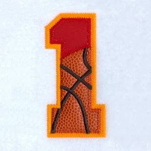 Picture of 1 Basketball Applique Machine Embroidery Design