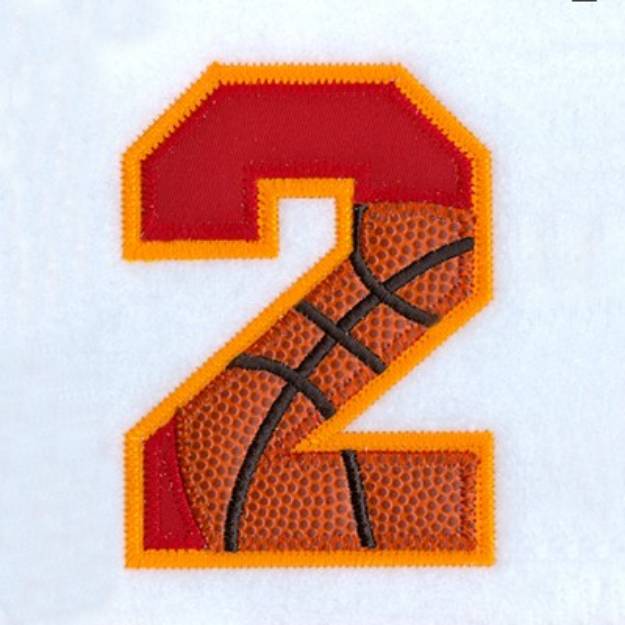 Picture of 2 Basketball Applique Machine Embroidery Design