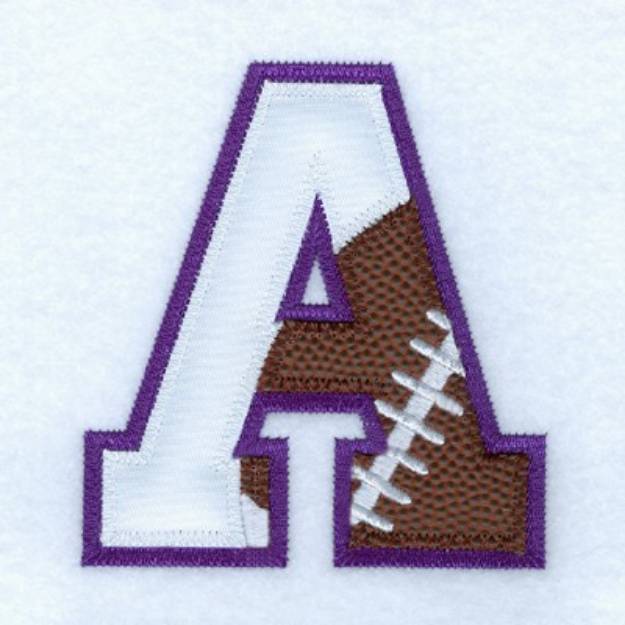 Picture of A Football Applique Machine Embroidery Design
