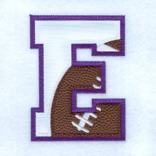 Picture of E Football Applique Machine Embroidery Design