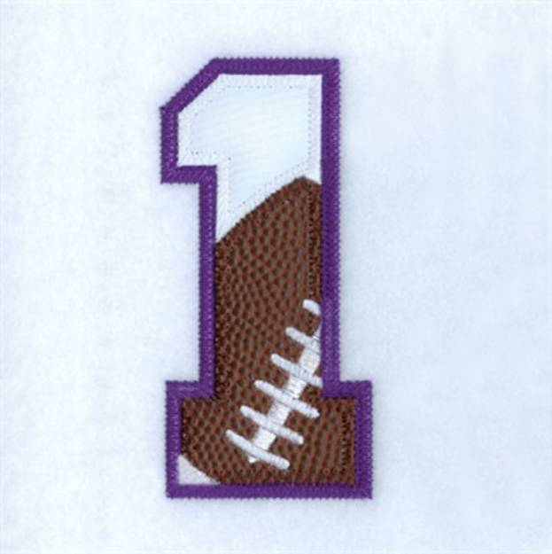 Picture of 1 Football Applique Machine Embroidery Design