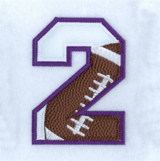 Picture of 2 Football Applique Machine Embroidery Design