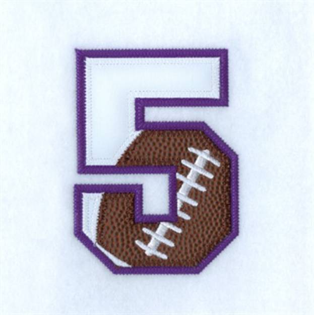Picture of 5 Football Applique Machine Embroidery Design