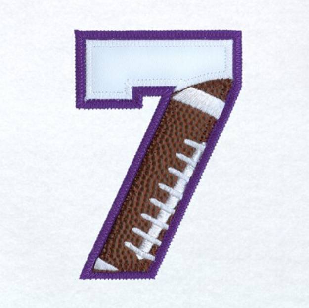 Picture of 7 Football Applique Machine Embroidery Design