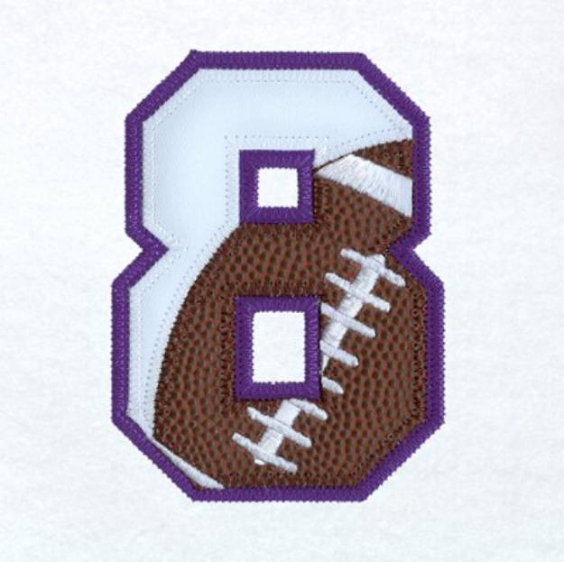 Picture of 8 Football Applique Machine Embroidery Design