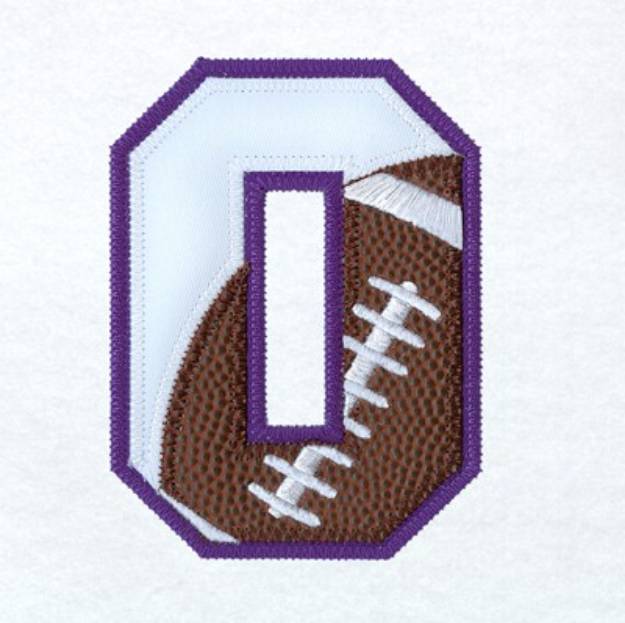 Picture of 0 Football Applique Machine Embroidery Design