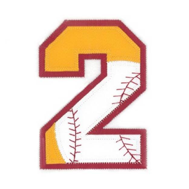 Picture of 2 Baseball Applique Machine Embroidery Design