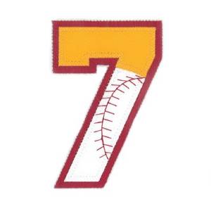 Picture of 7 Baseball Applique Machine Embroidery Design