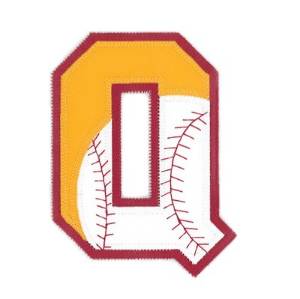 Picture of Q Baseball Applique Machine Embroidery Design