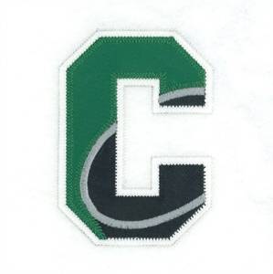 Picture of C Hockey Applique Machine Embroidery Design