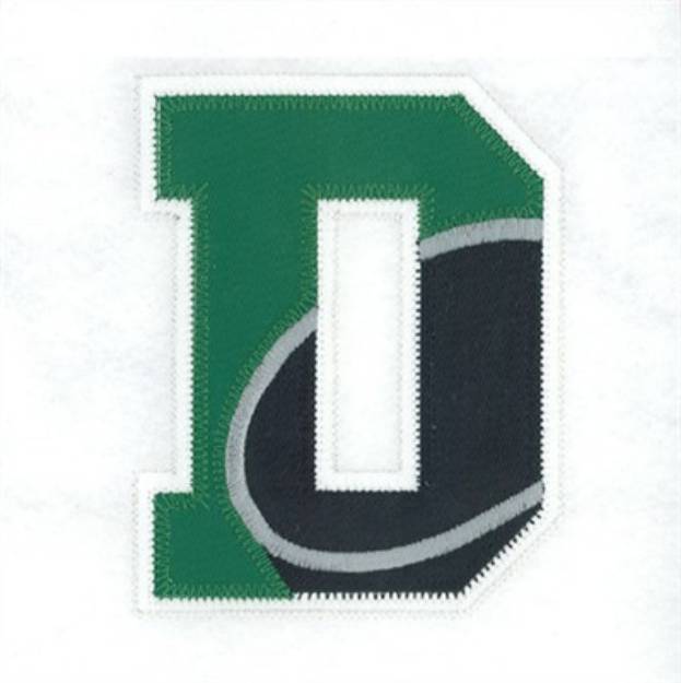 Picture of D Hockey Applique Machine Embroidery Design