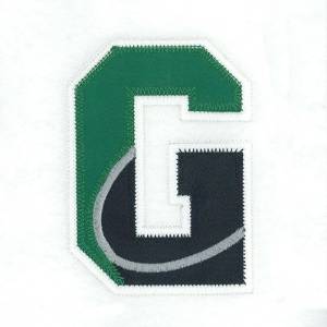 Picture of G Hockey Applique Machine Embroidery Design