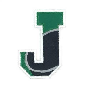 Picture of J Hockey Applique Machine Embroidery Design