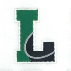 Picture of L Hockey Applique Machine Embroidery Design
