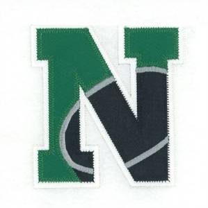 Picture of N Hockey Applique Machine Embroidery Design