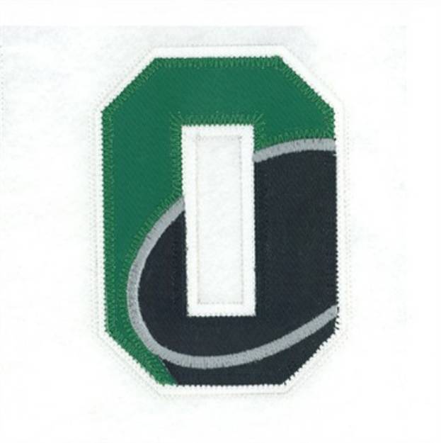Picture of O Hockey Applique Machine Embroidery Design