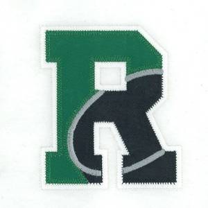 Picture of R Hockey Applique Machine Embroidery Design
