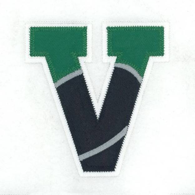 Picture of V Hockey Applique Machine Embroidery Design
