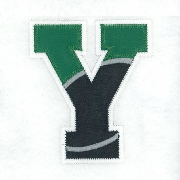 Picture of Y Hockey Applique Machine Embroidery Design