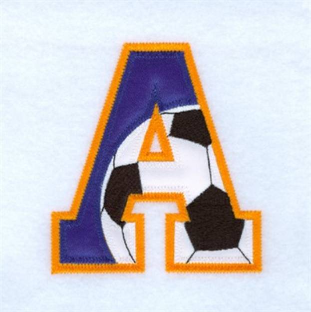 Picture of A Soccer Applique Machine Embroidery Design