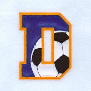 Picture of D Soccer Applique Machine Embroidery Design