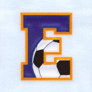 Picture of E Soccer Applique Machine Embroidery Design