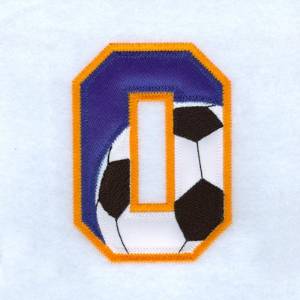 Picture of O Soccer Applique Machine Embroidery Design