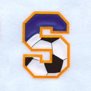 Picture of S Soccer Applique Machine Embroidery Design