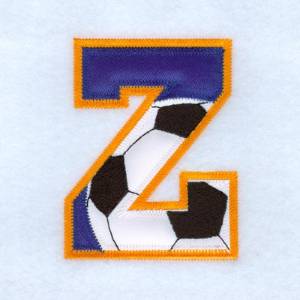 Picture of Z Soccer Applique Machine Embroidery Design