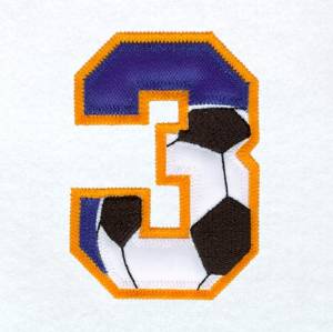 Picture of 3 Soccer Applique Machine Embroidery Design