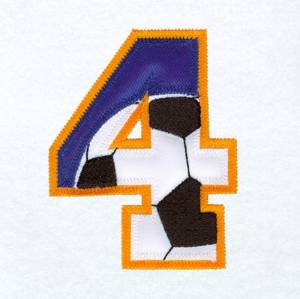 Picture of 4 Soccer Applique Machine Embroidery Design