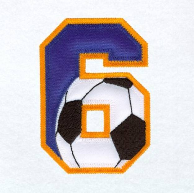Picture of 6 Soccer Applique Machine Embroidery Design