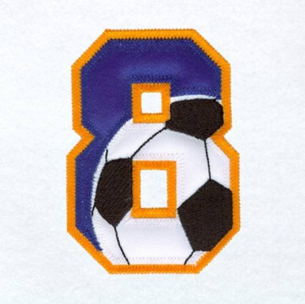 Picture of 8 Soccer Applique Machine Embroidery Design