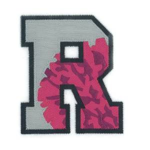 Picture of R Cheer Applique Machine Embroidery Design