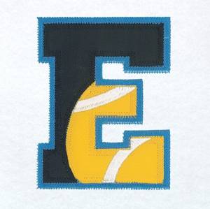 Picture of E Tennis Applique Machine Embroidery Design