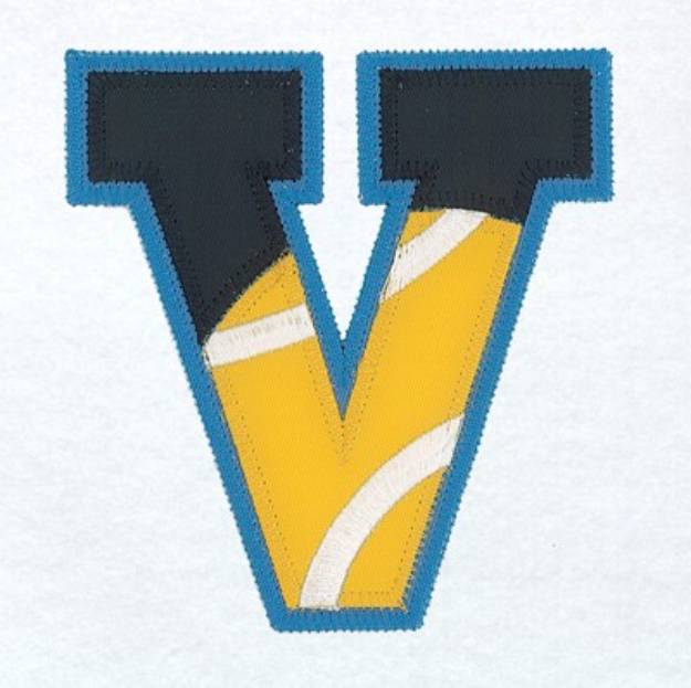 Picture of V Tennis Applique Machine Embroidery Design