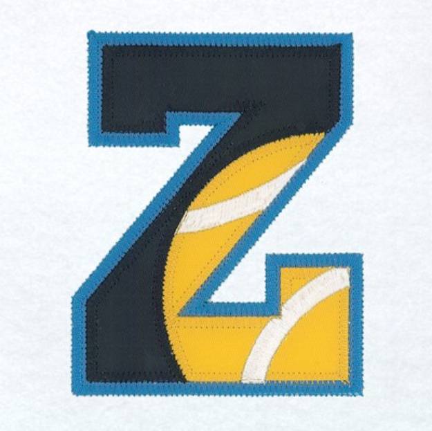 Picture of Z Tennis Applique Machine Embroidery Design