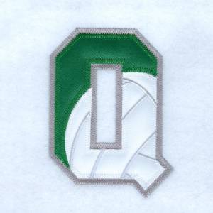 Picture of Q Volleyball Applique Machine Embroidery Design