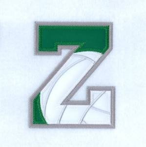 Picture of Z Volleyball Applique Machine Embroidery Design
