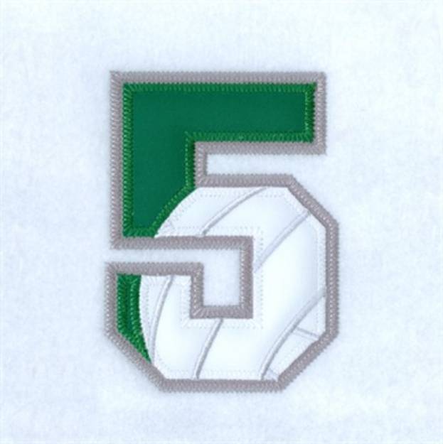 Picture of 5 Volleyball Applique Machine Embroidery Design