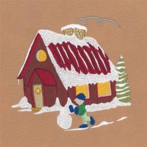 Picture of Cabin Fever Snowball Machine Embroidery Design